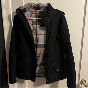 Barbour Millfire Diamond-Quilted Jacket Navy US6 UK10 S Bloomingdale's EUC